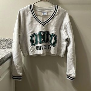 Champion cropped Ohio university sweatshirt